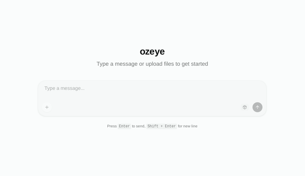 ozeye chat interface